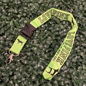 Love Pink Detachable Lanyard Light Green & Black